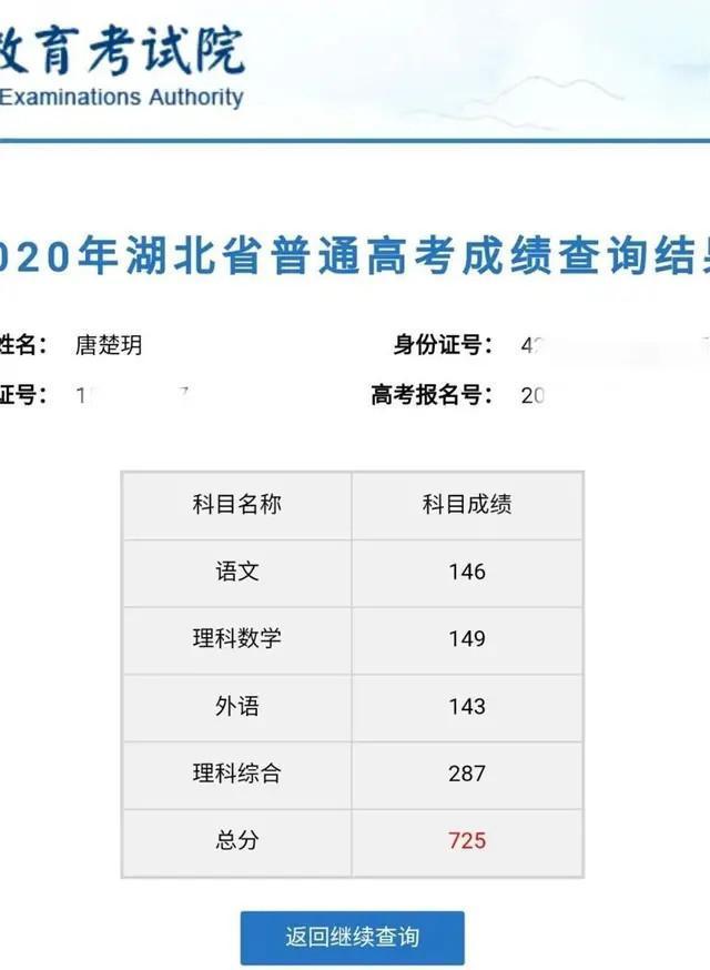 武漢學(xué)霸高考725分，這位湖北2020高考狀元到底有多強(qiáng)(圖2)