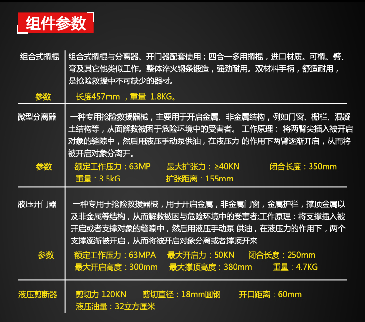 應急救援單兵背負式電動液壓破拆工具EHK-5A(圖4)